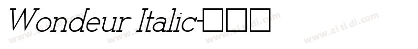 Wondeur Italic字体转换